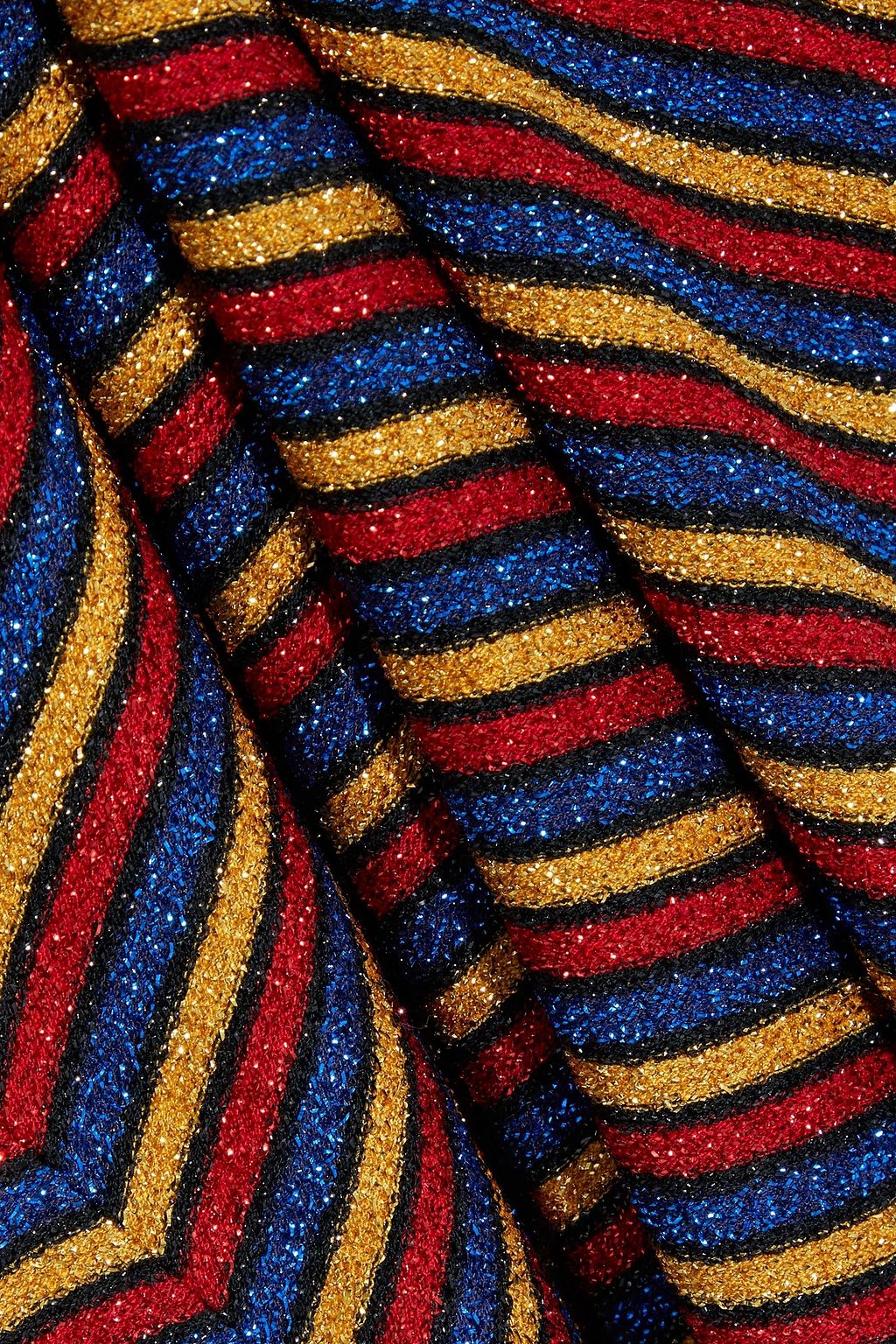 ROSETTA GETTY Metallic striped knitted dress