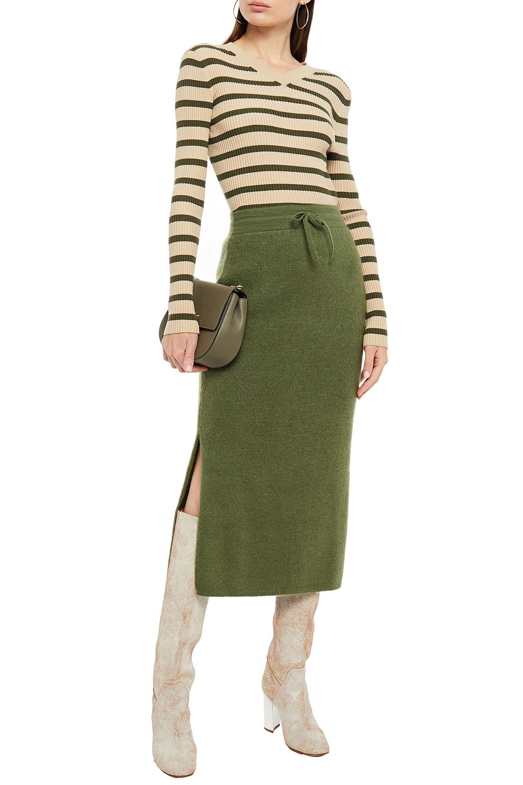 REJINA PYO Mohair-blend midi skirt