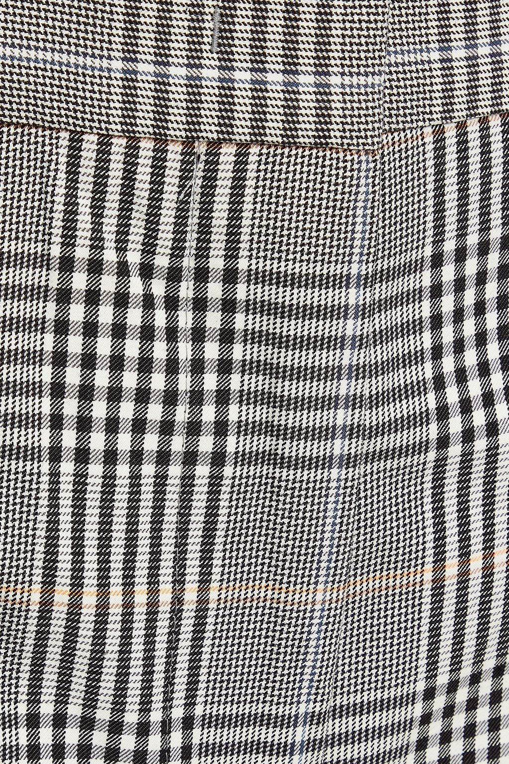 MSGM Checked cotton straight-leg pants