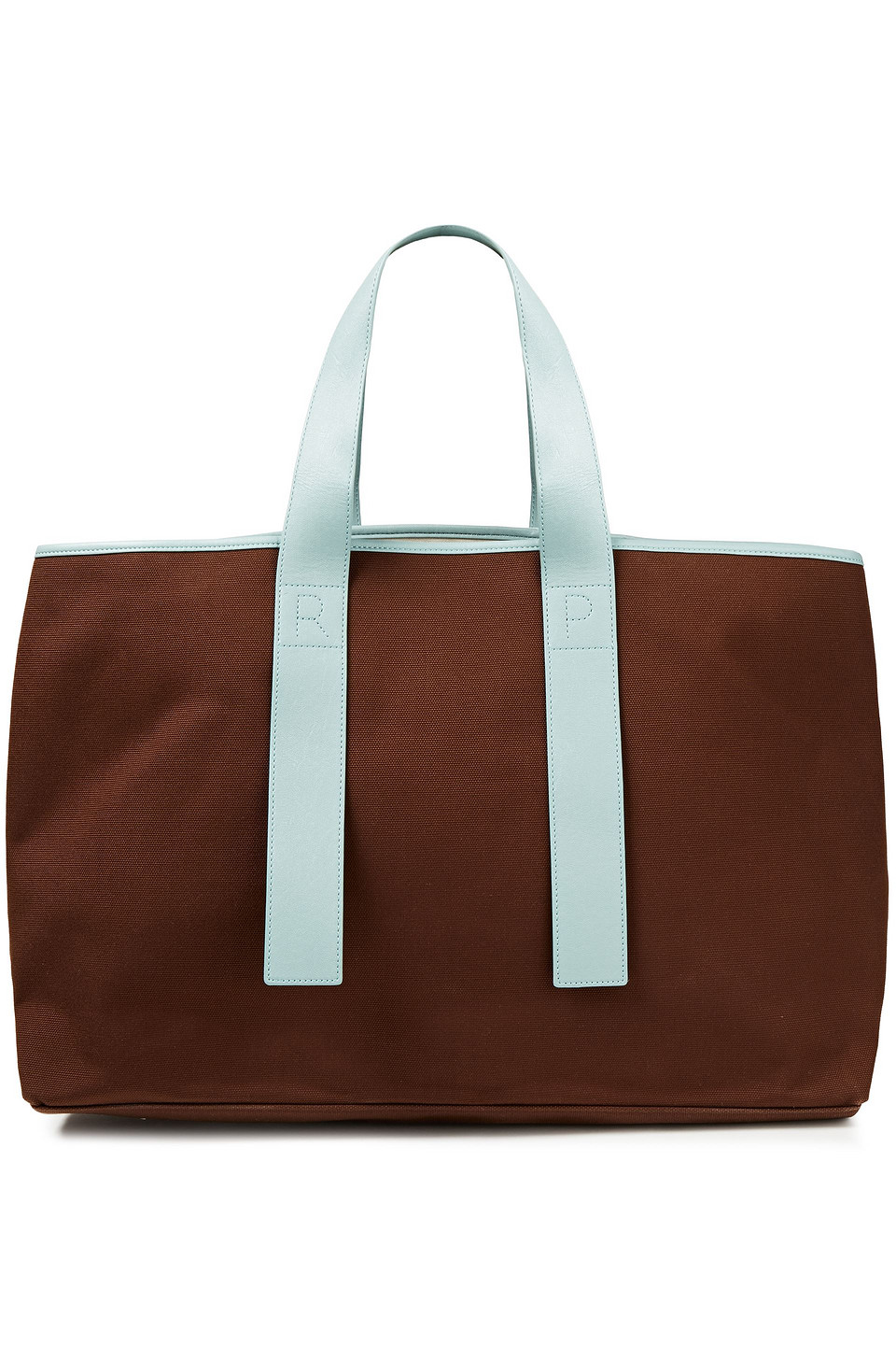 Rejina Pyo Woman Carter Faux Leather-trimmed Canvas Tote Chocolate Size --