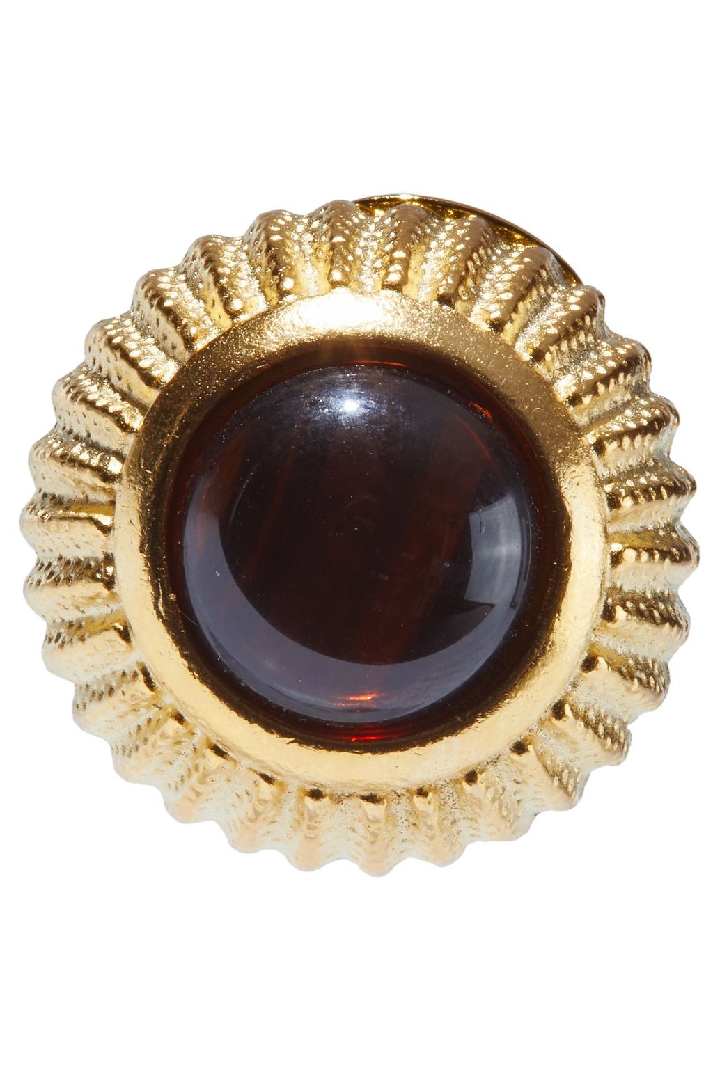 BEN-AMUN 24-karat gold-plated stone clip earrings