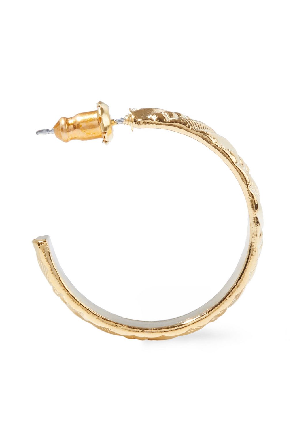 BEN-AMUN 24-karat gold-plated hoop earrings