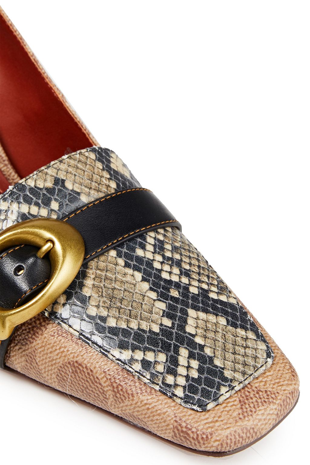 COACH Jade logoprint faux leather pumps THE