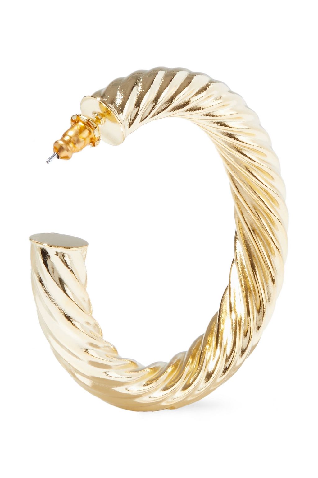 BEN-AMUN 24-karat gold-plated hoop earrings