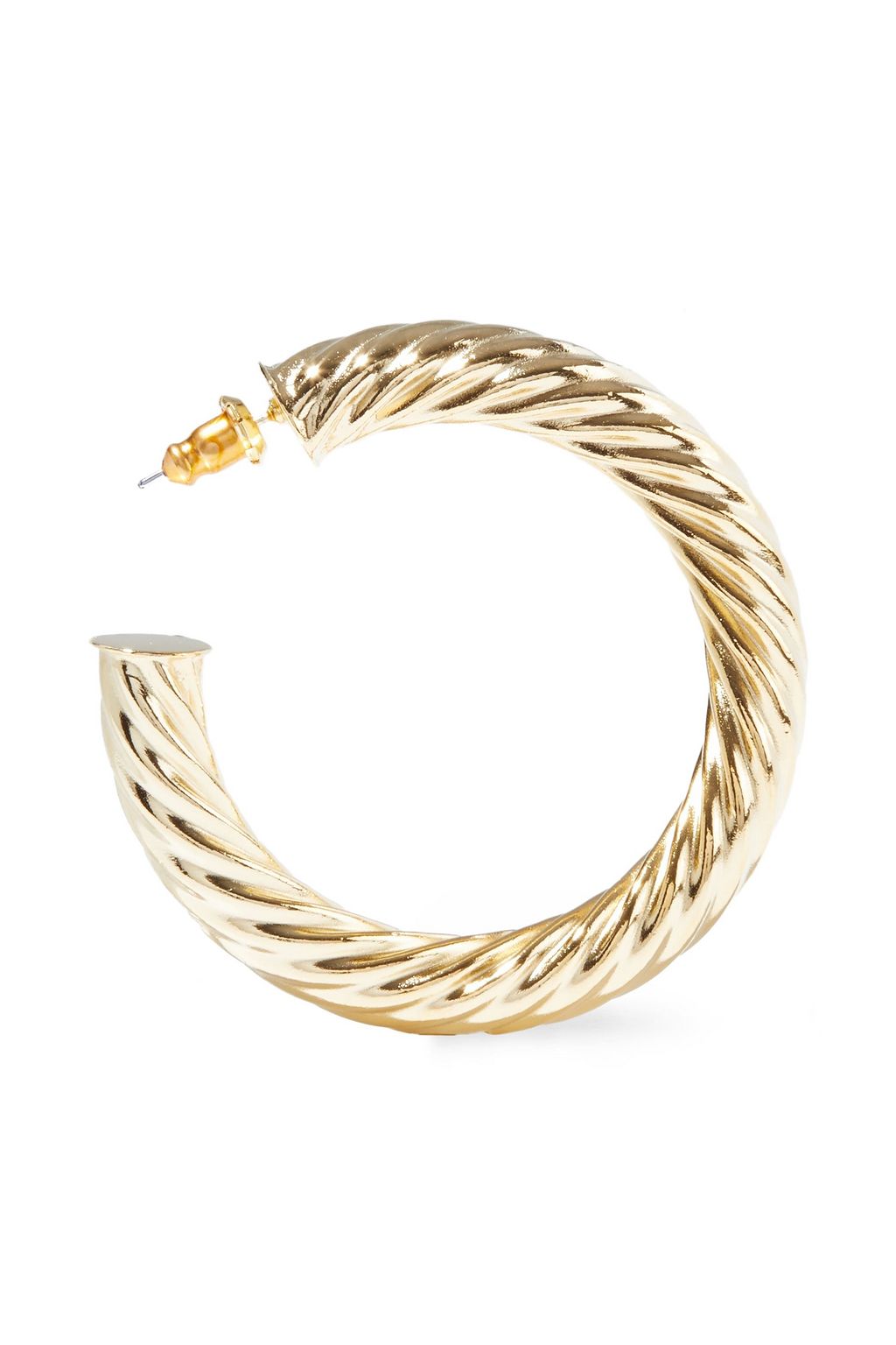 BEN-AMUN 24-karat gold-plated hoop earrings