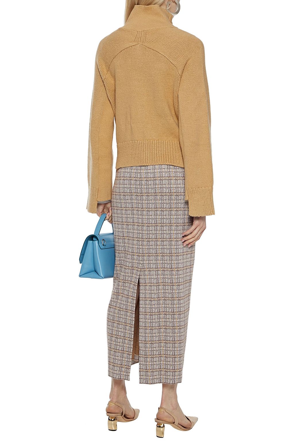 ROSETTA GETTY Checked woven maxi skirt