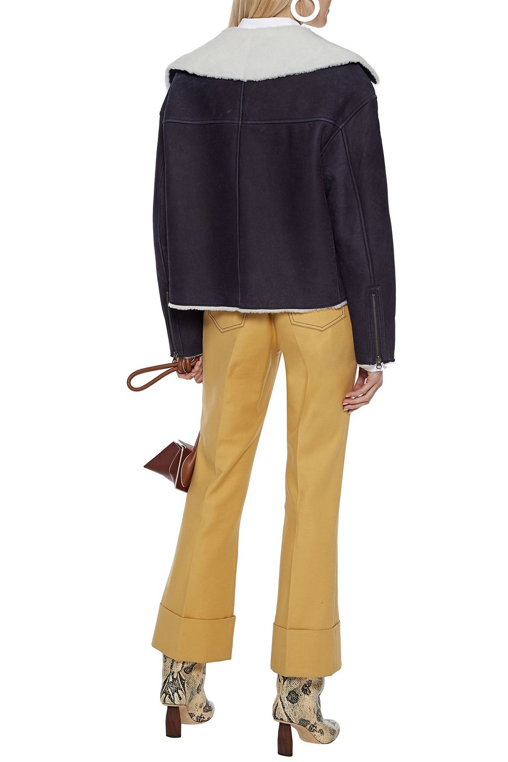 YVES SALOMON Shearling biker jacket
