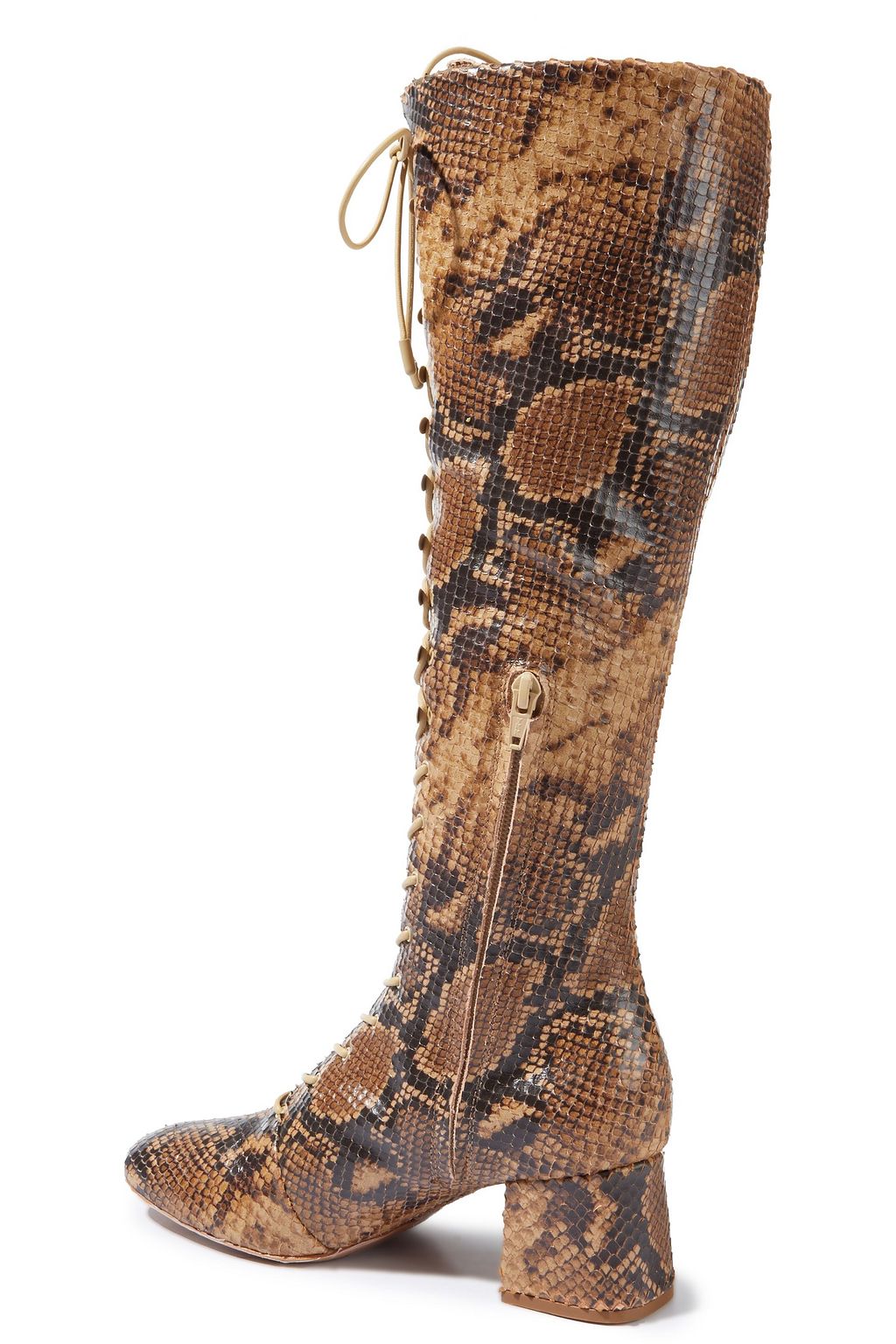 ZIMMERMANN Kniehohe Stiefel aus Leder mit Schlangeneffekt