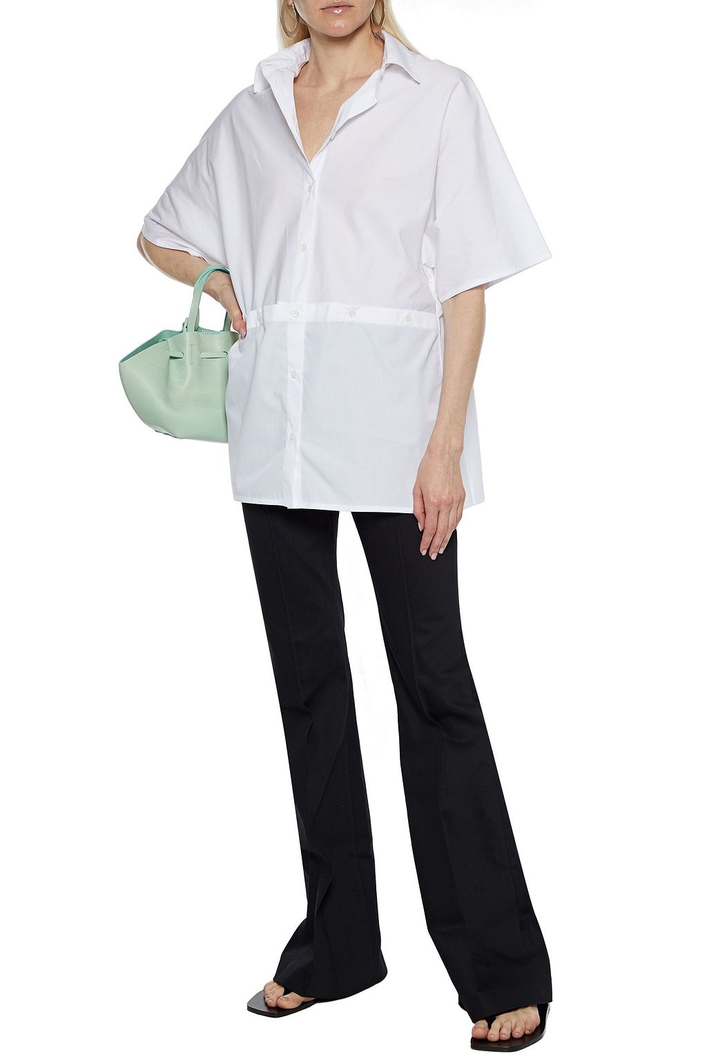 ROSETTA GETTY Oversized cotton-poplin shirt