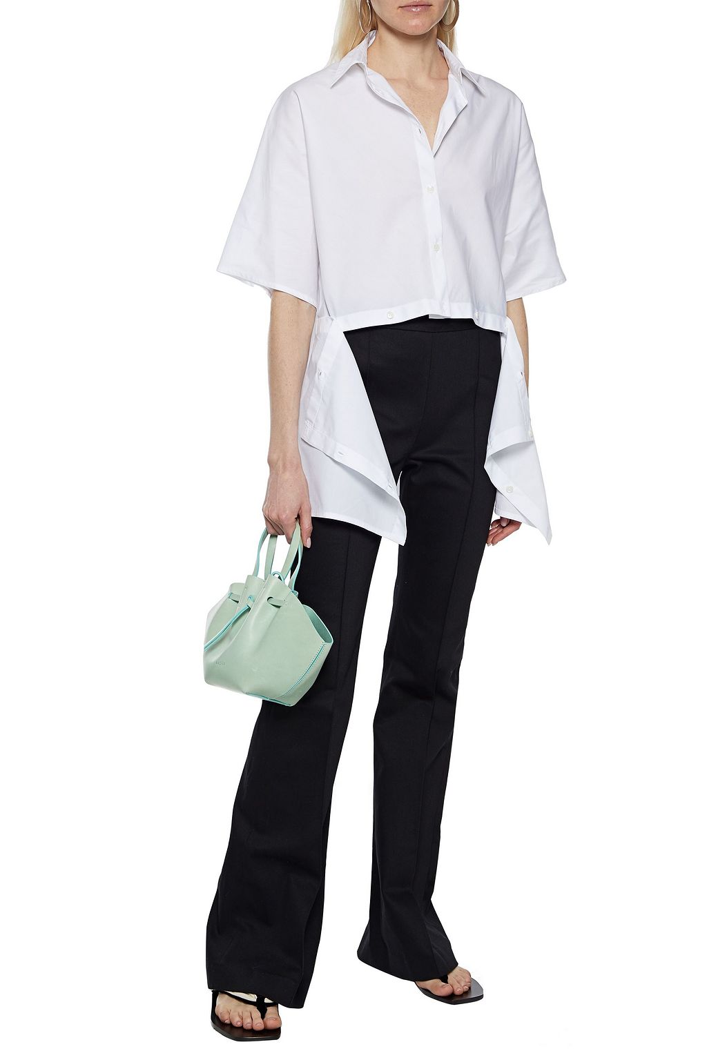 ROSETTA GETTY Oversized cotton-poplin shirt