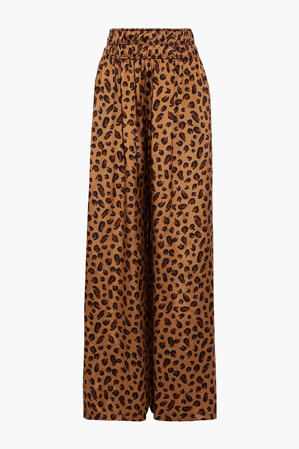 Animal print Shirred leopard-print 