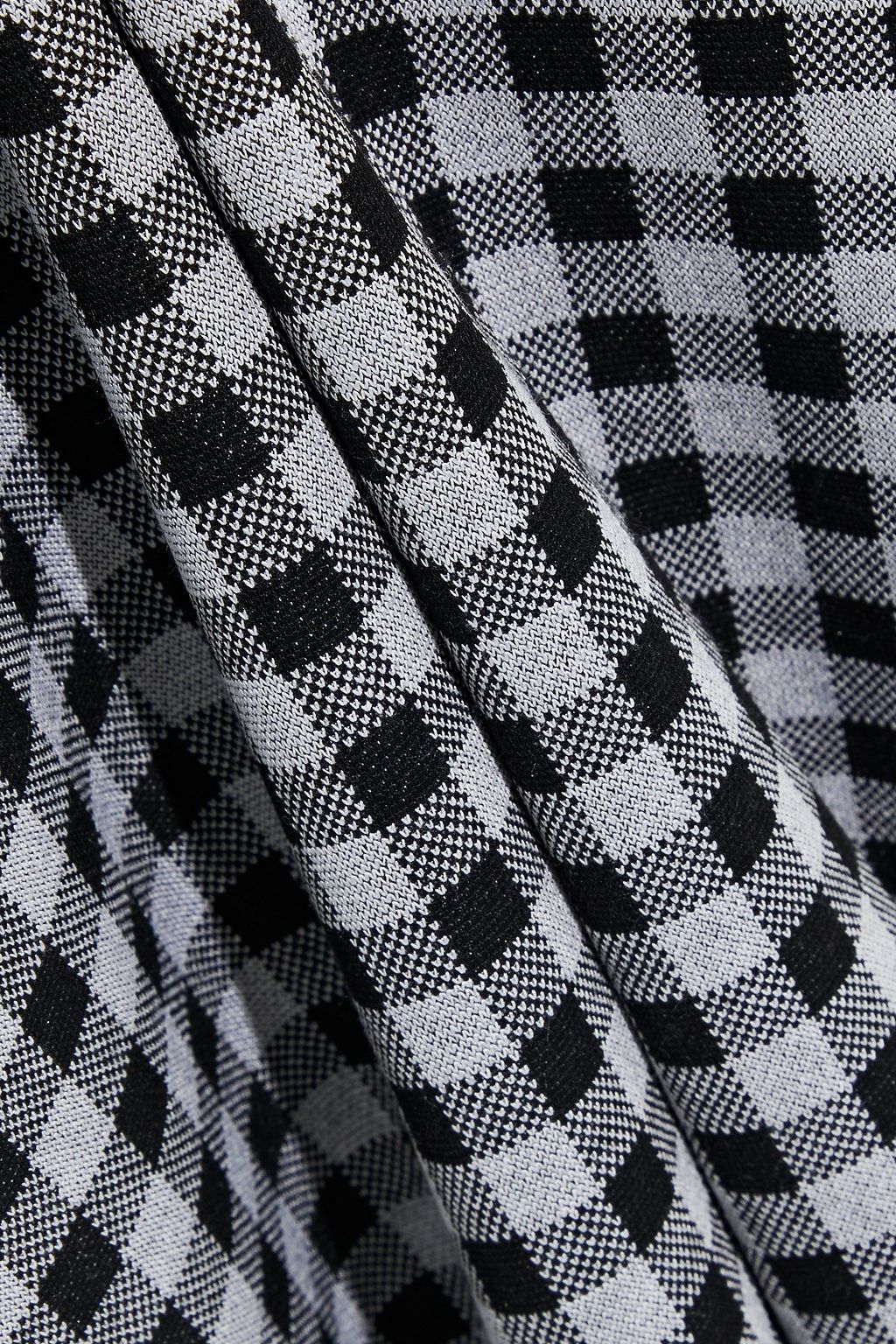 ROSETTA GETTY Gingham stretch-knit straight-leg pants