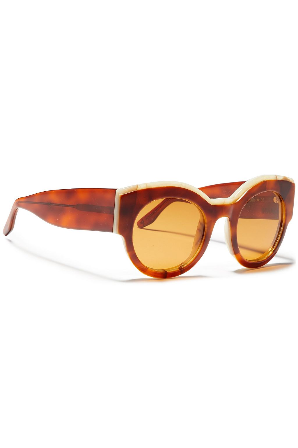 GANNI Billie round-frame tortoiseshell acetate sunglasses