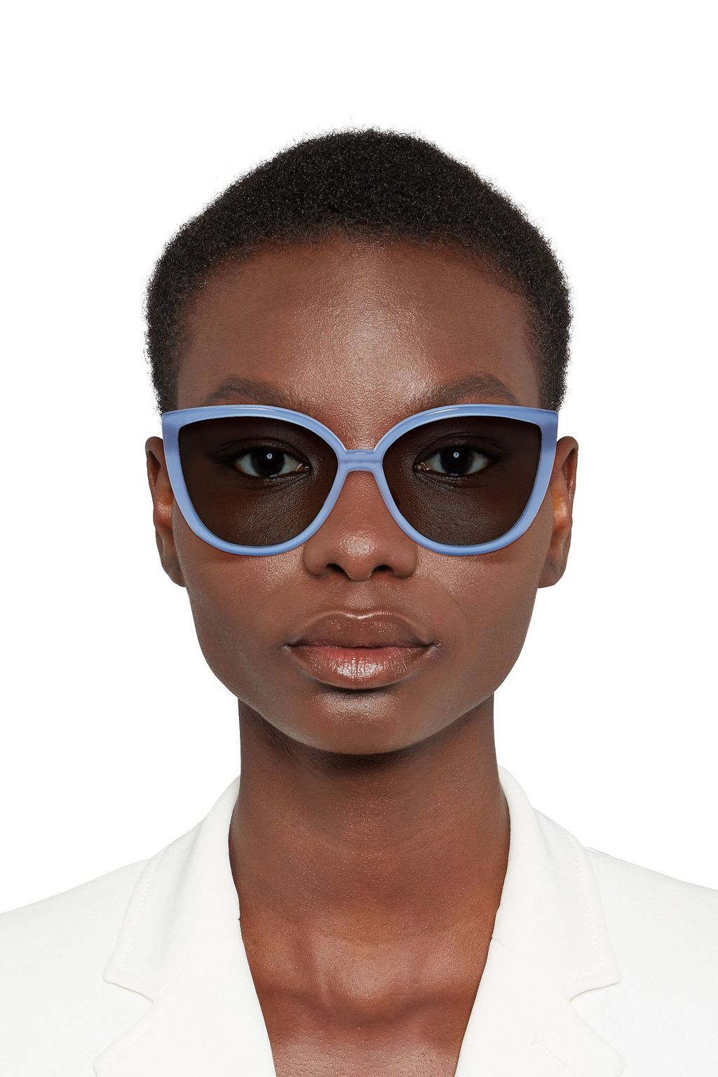 GANNI D-frame marbled acetate sunglasses