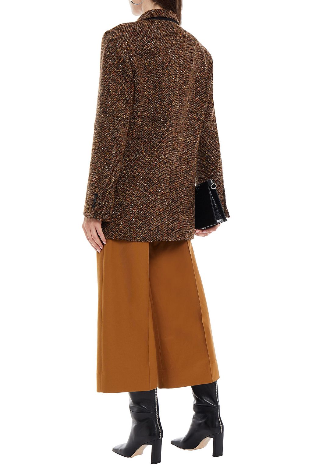 MSGM Double-breasted mélange wool coat