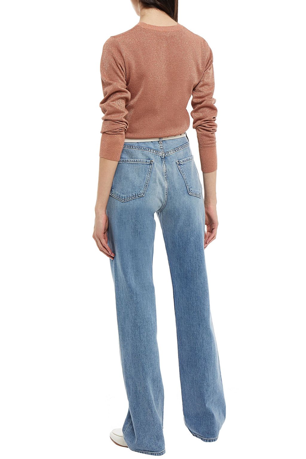 COACH Metallic jacquard-knit sweater