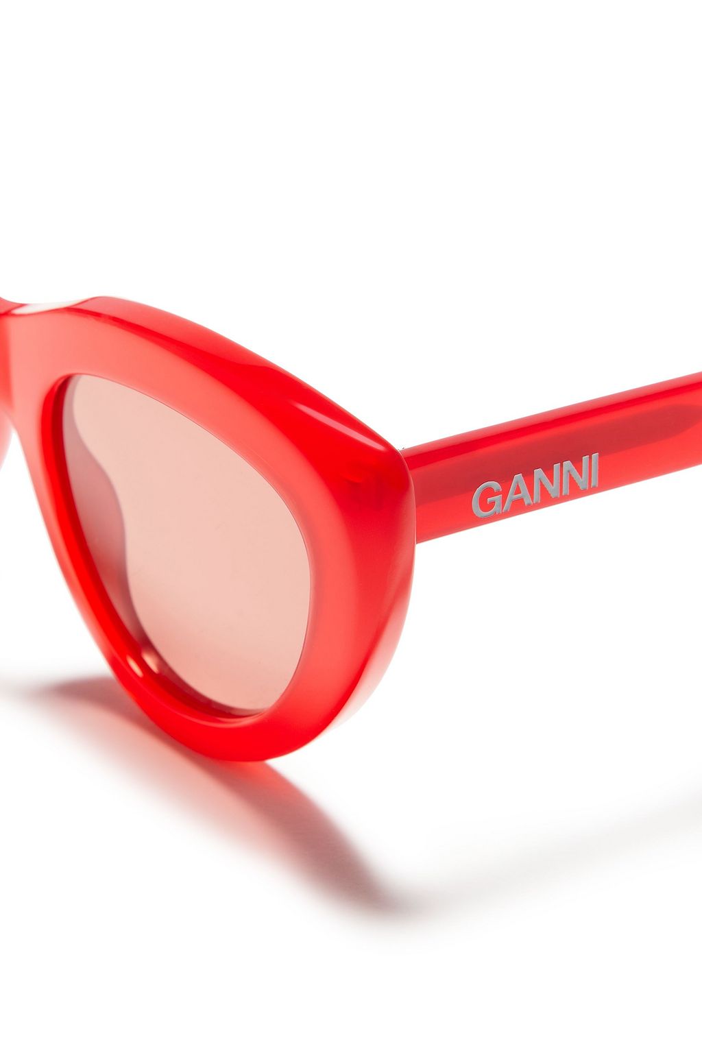 GANNI Cat-eye printed acetate sunglasses