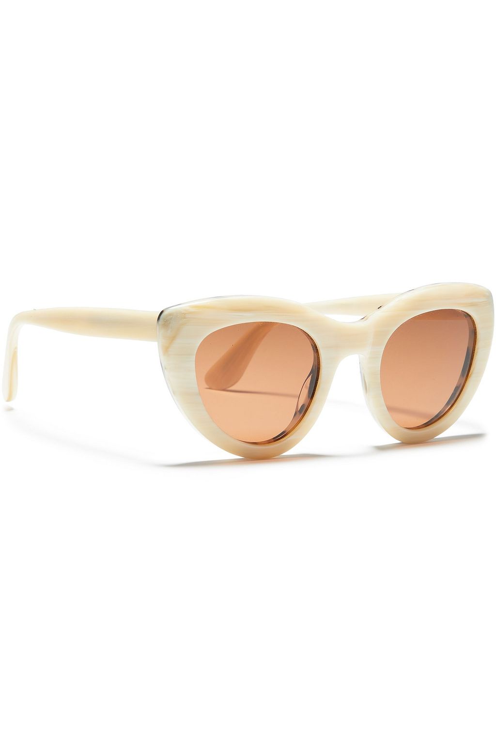 GANNI Cat-eye marbled acetate sunglasses