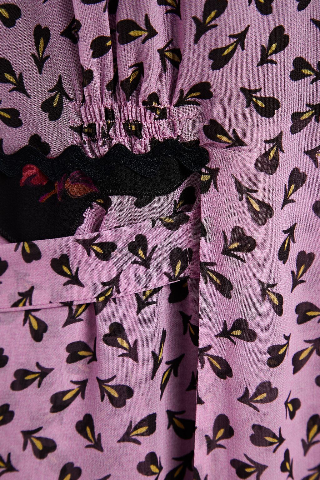COACH Shirred printed cupro midi dress
