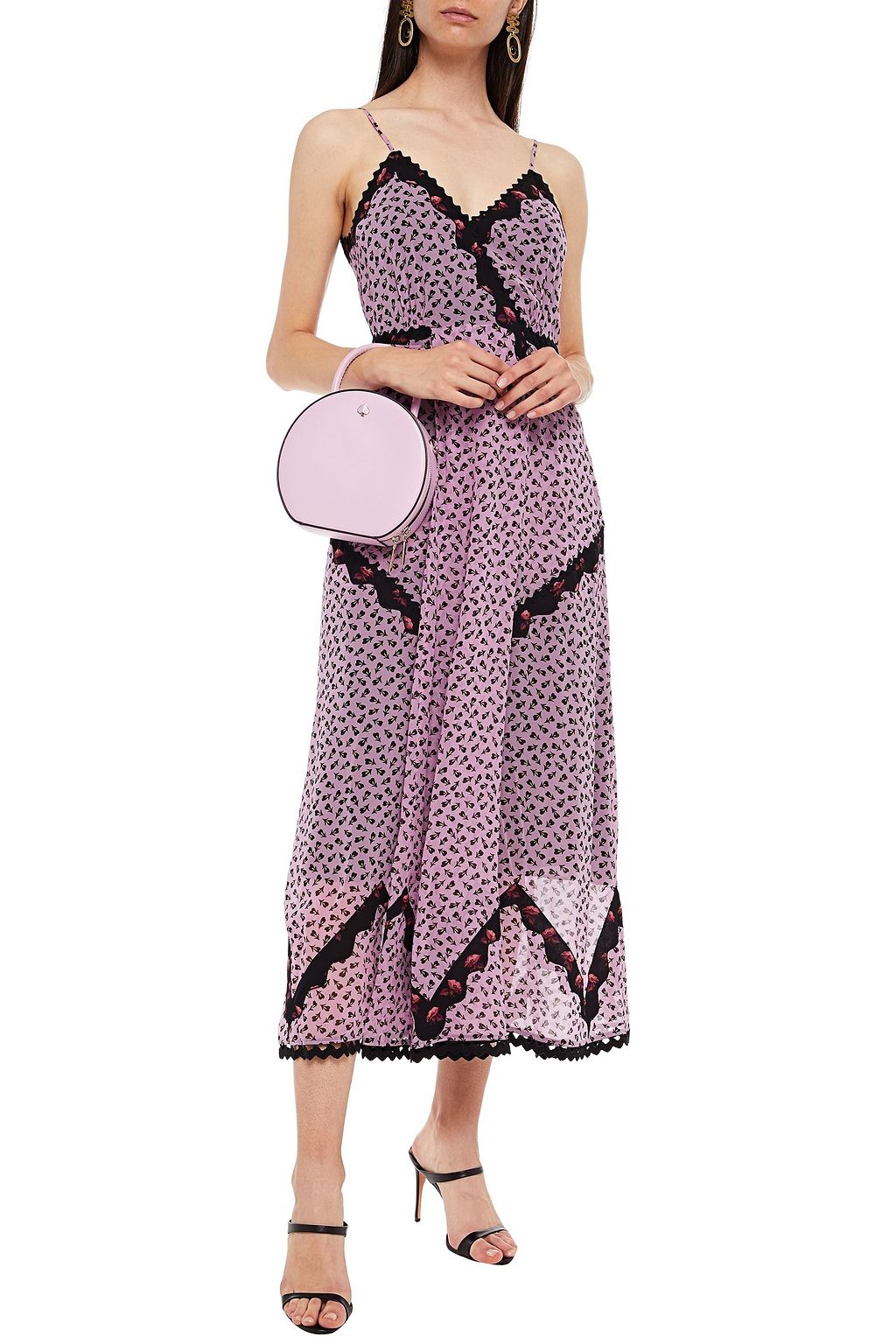COACH Shirred printed cupro midi dress
