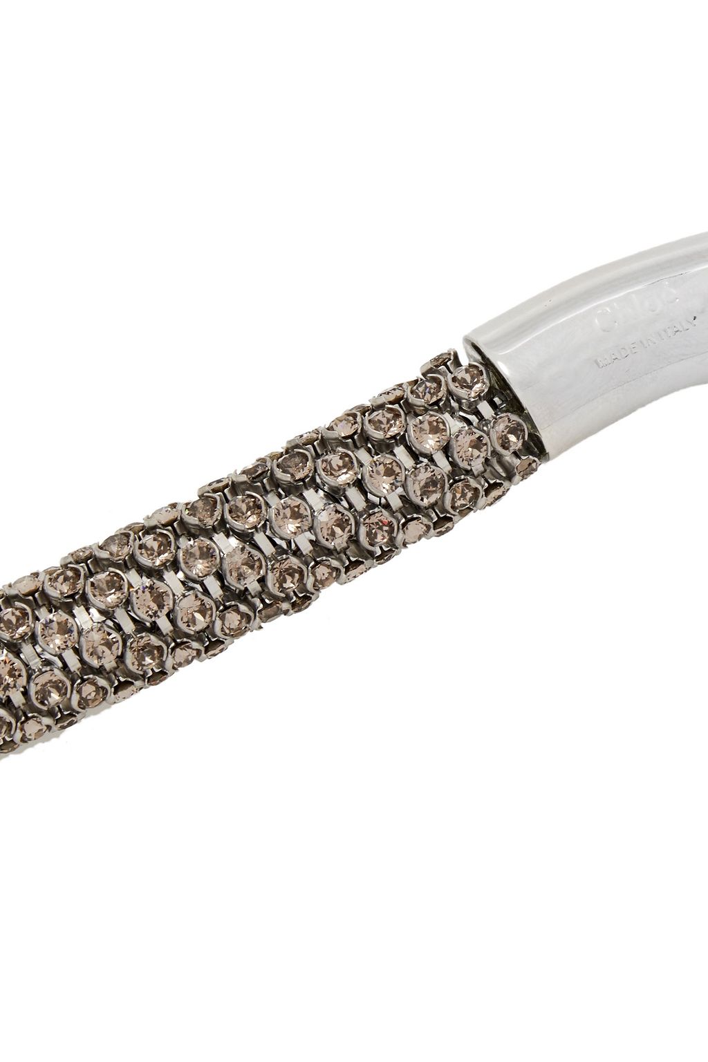 CHLOÉ Silver-tone crystal necklace