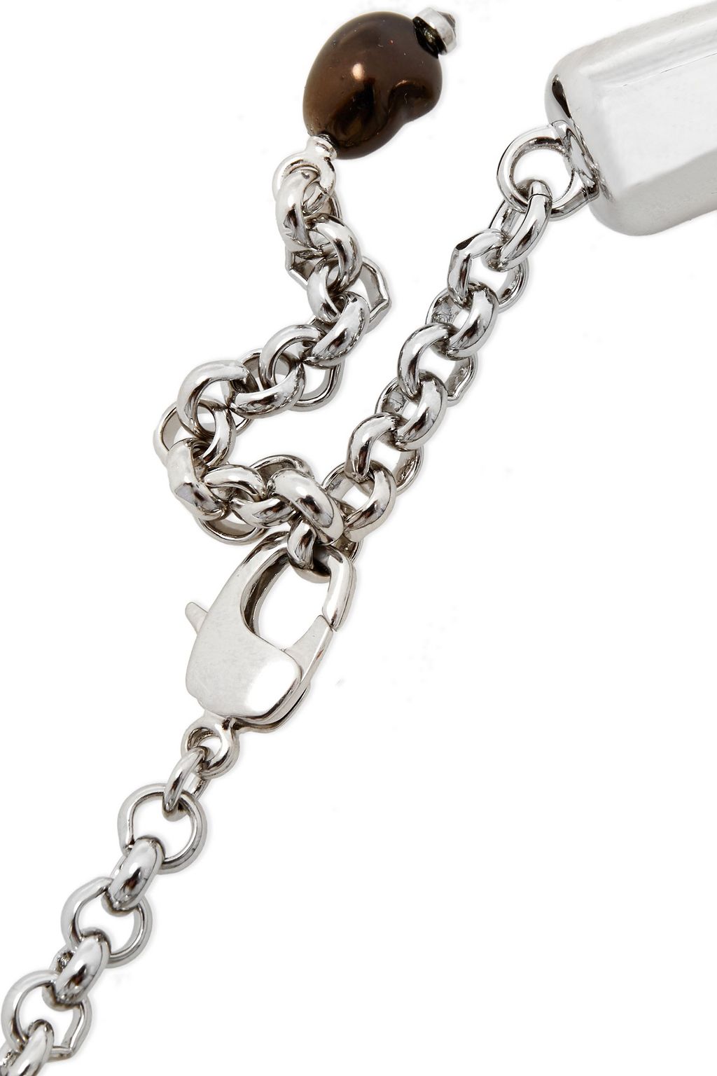 CHLOÉ Silver-tone crystal necklace