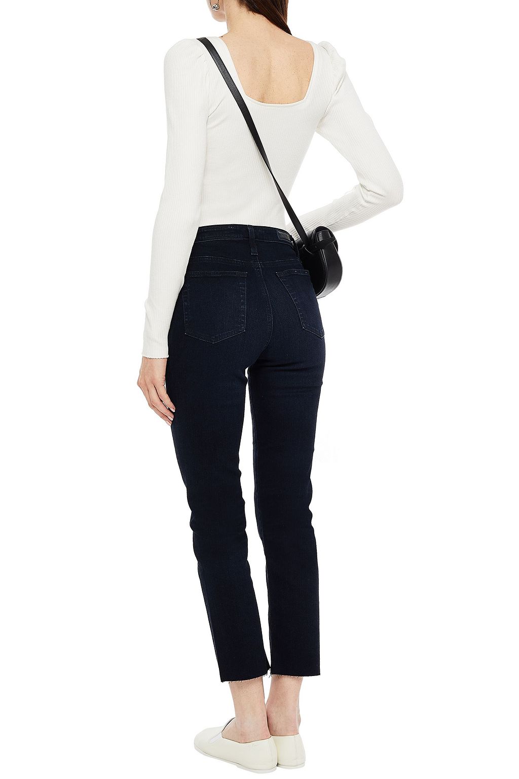 AG JEANS High-rise straight-leg jeans