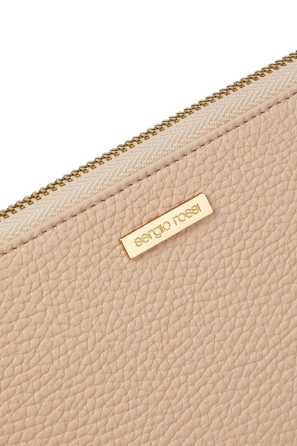 SERGIO ROSSI Pebbled-leather wallet