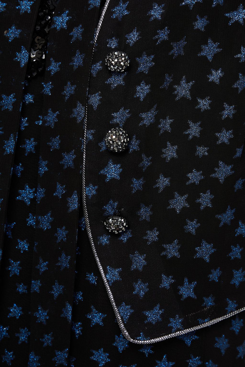 COACH Paneled glittered chiffon midi dress