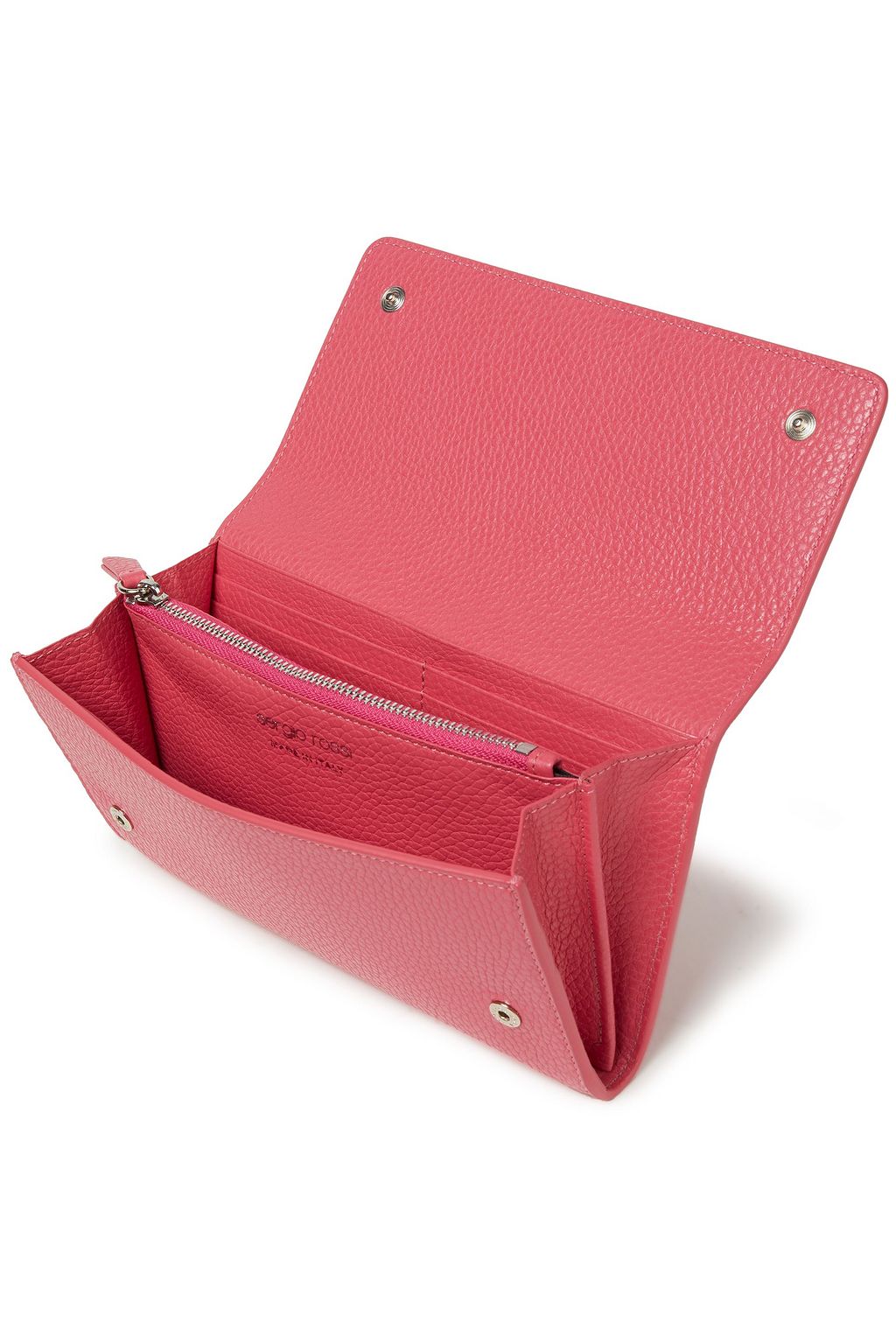 SERGIO ROSSI Pebbled-leather continental wallet