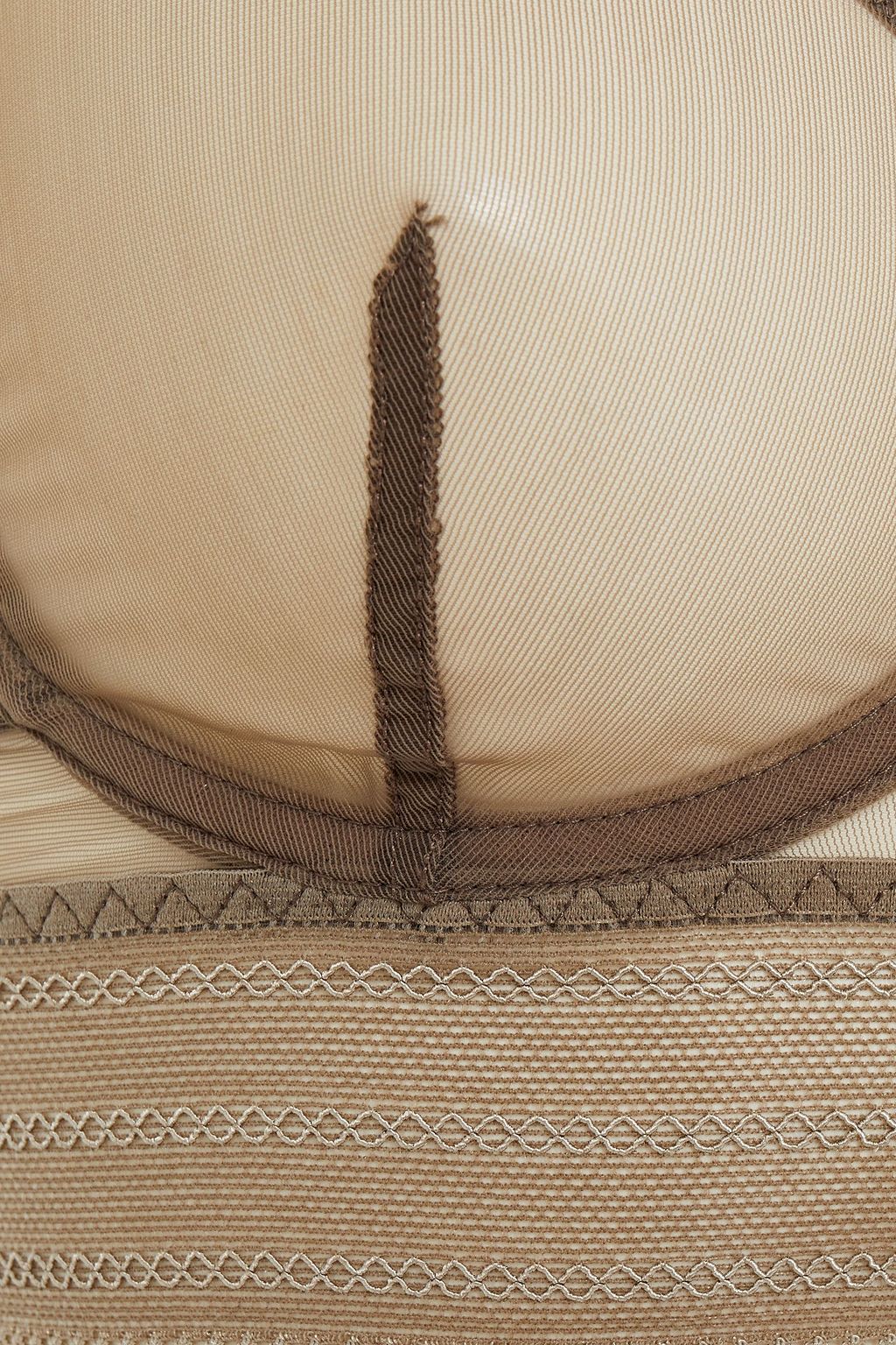 ELSE Stretch-mesh balconette bra