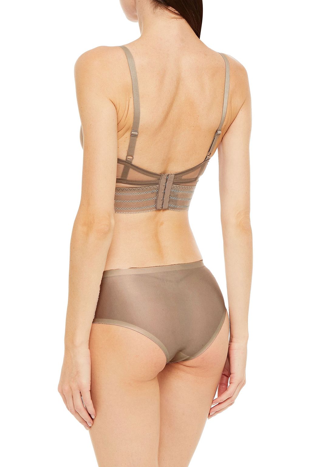 ELSE Stretch-mesh balconette bra