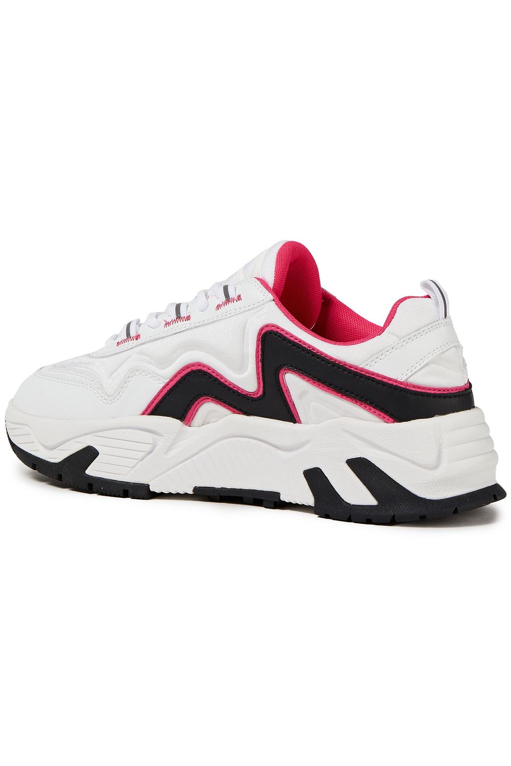 MSGM Color-block leather and neoprene sneakers