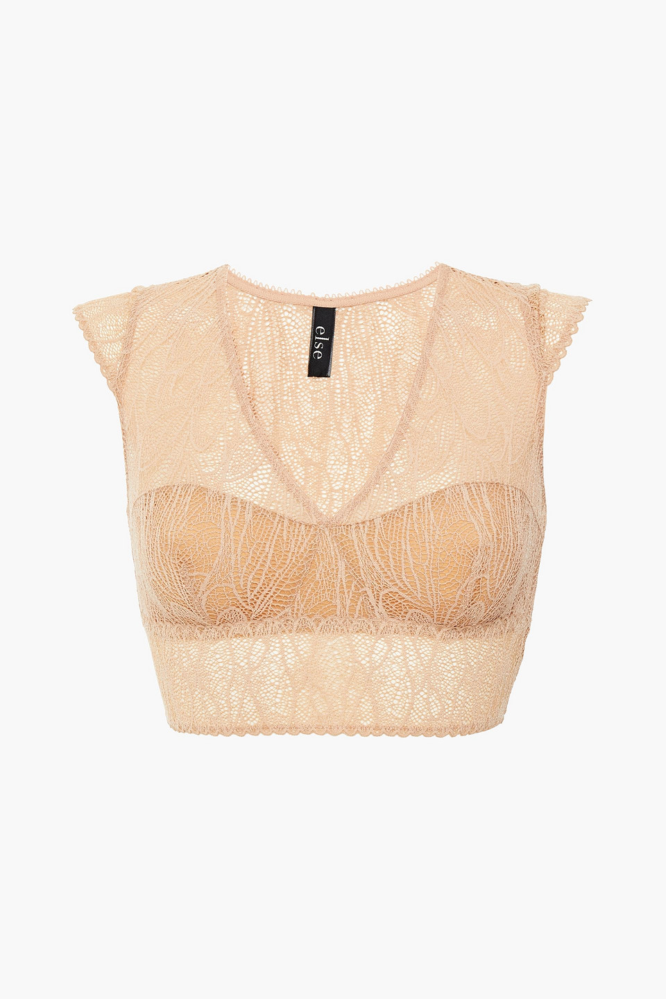 Else Stretch-lace Bralette In Neutrals