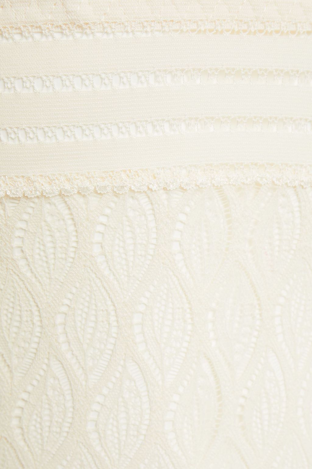 ELSE Lattice-trimmed stretch-lace bodysuit