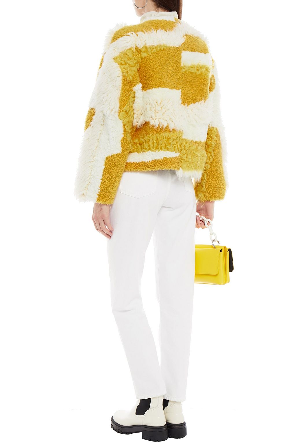 MSGM Wool-blend faux shearling jacket