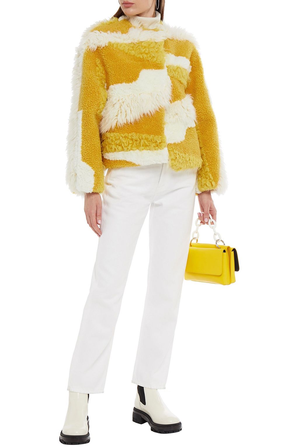 MSGM Wool-blend faux shearling jacket