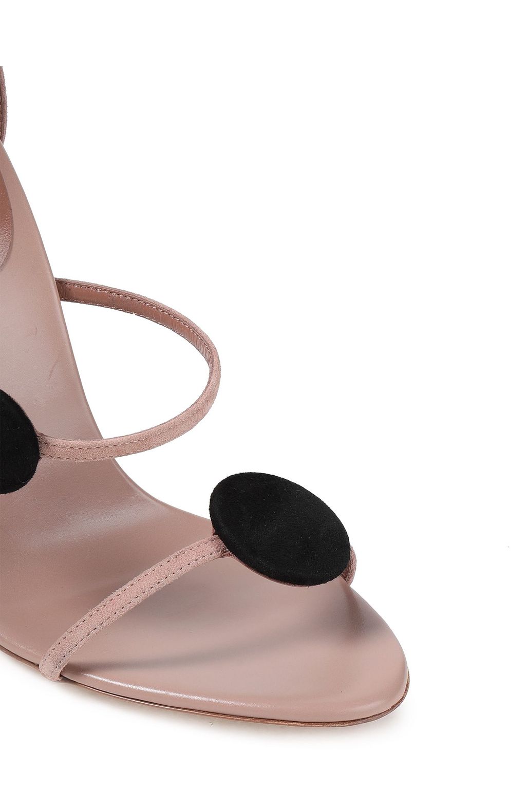 ALAÏA Zweifarbige Sandalen aus Veloursleder