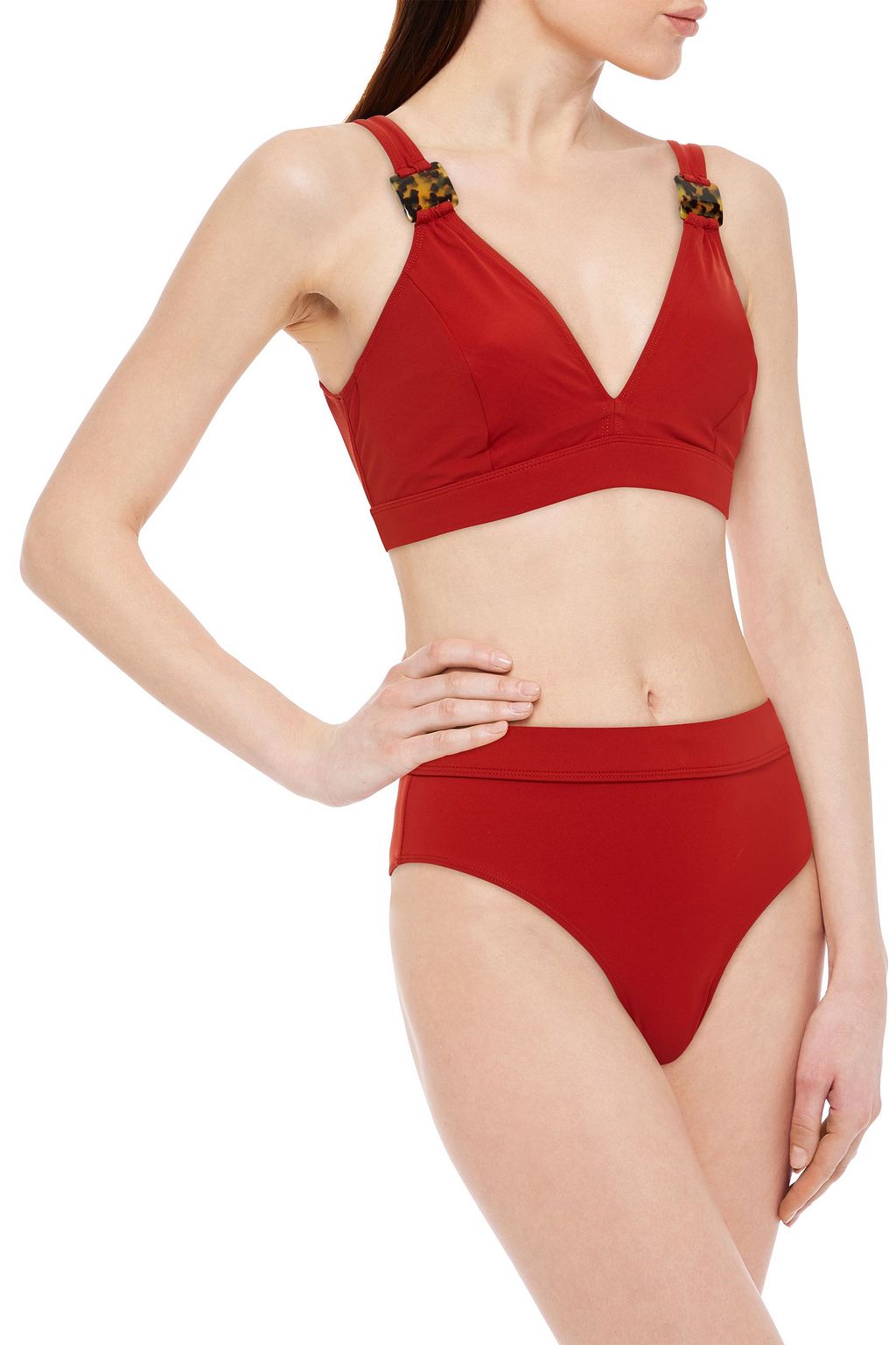 ELSE Embellished triangle bikini top
