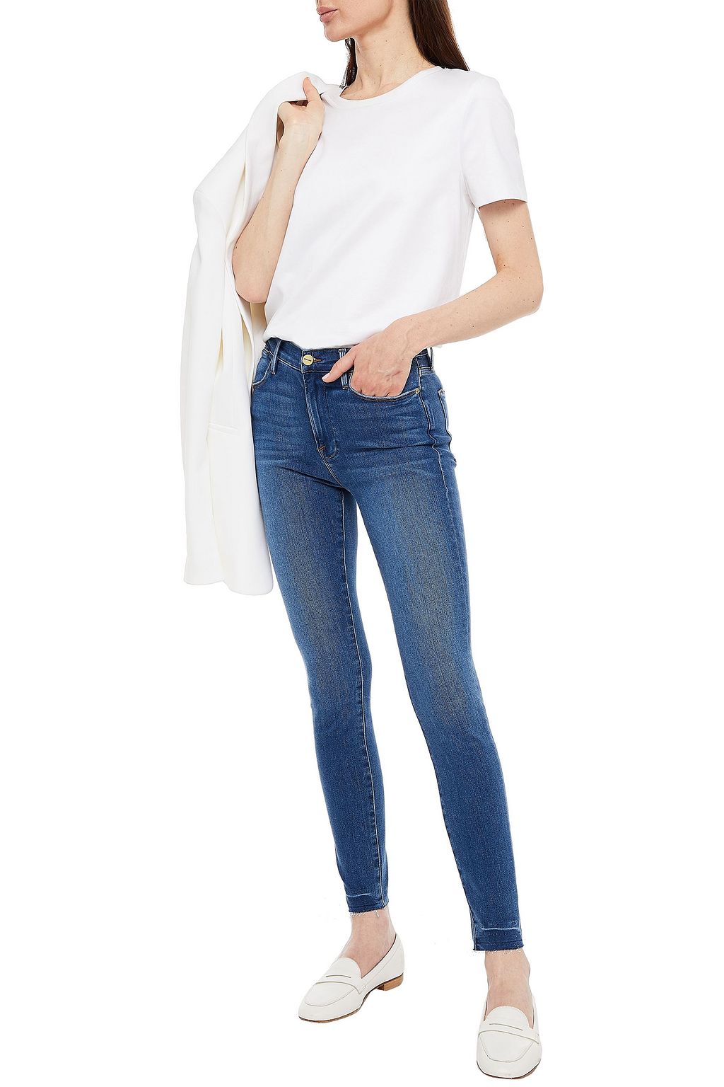 FRAME Le High Skinny high-rise skinny jeans