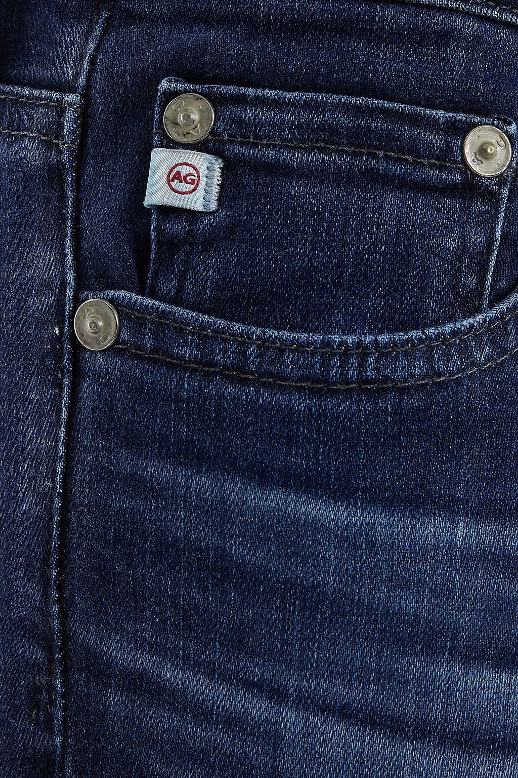 AG JEANS Faded mid-rise skinny jeans