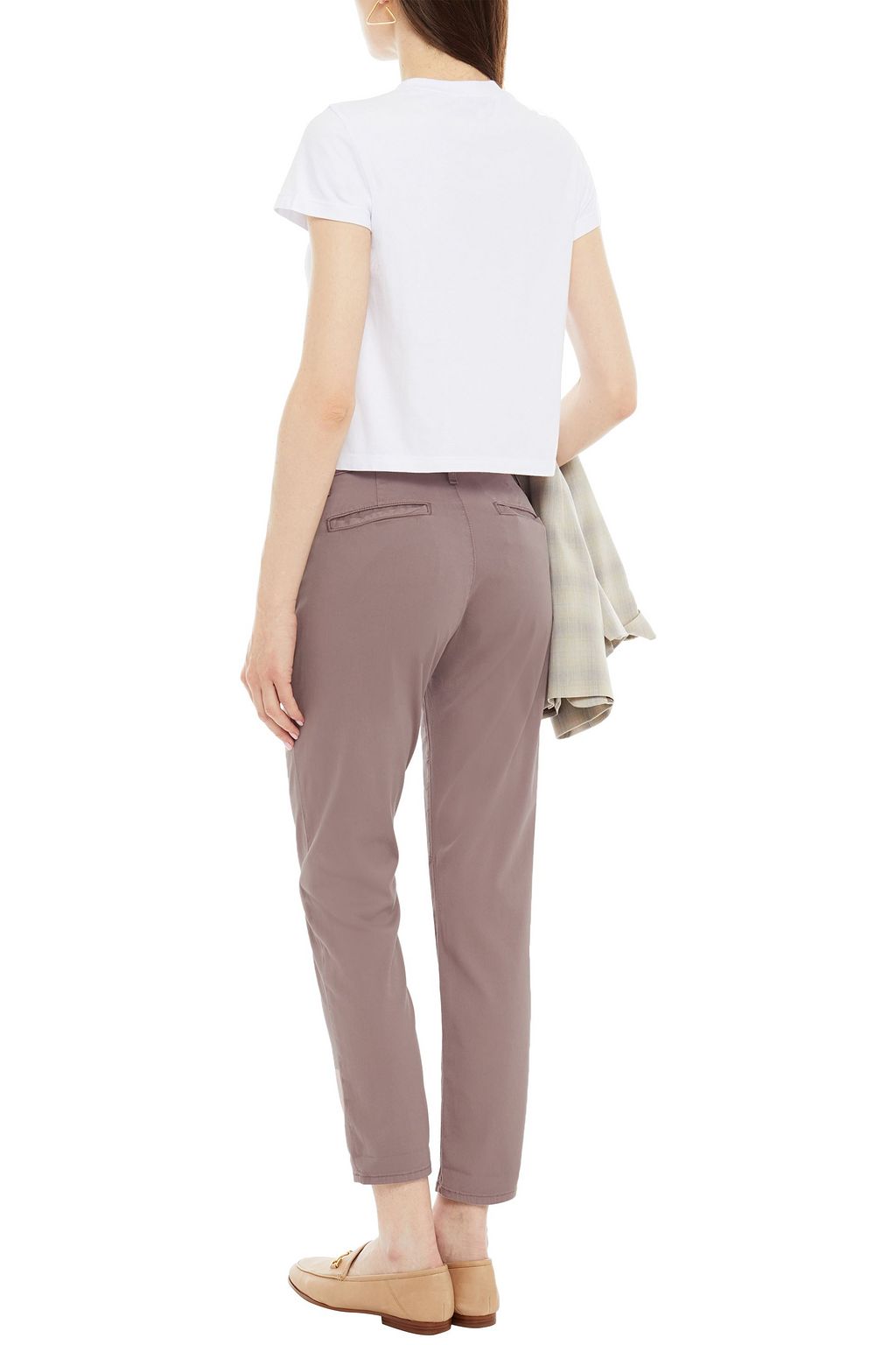 AG JEANS Caden cropped cotton-blend twill slim-leg pants