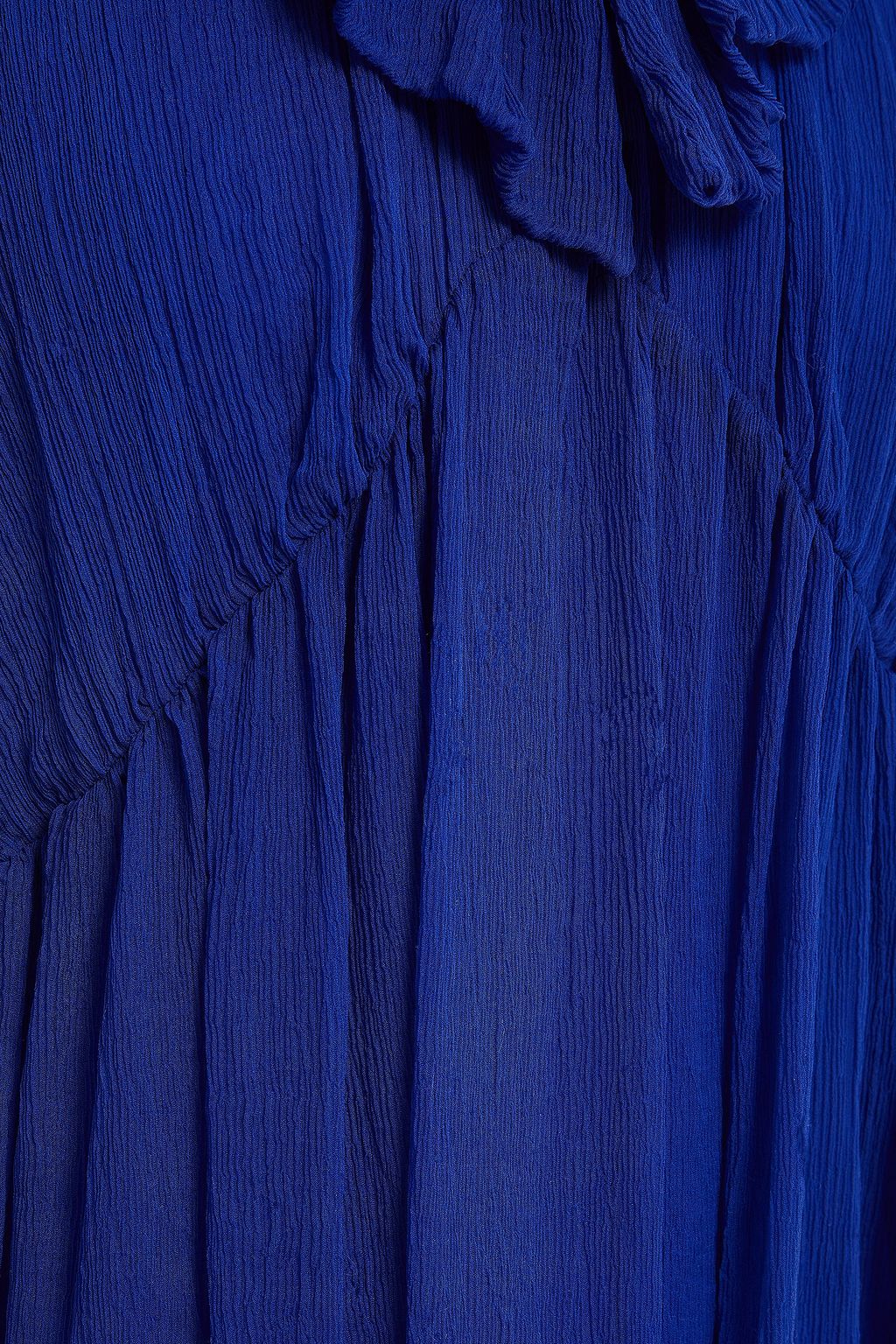 MSGM Ruffled silk-crepon mini dress