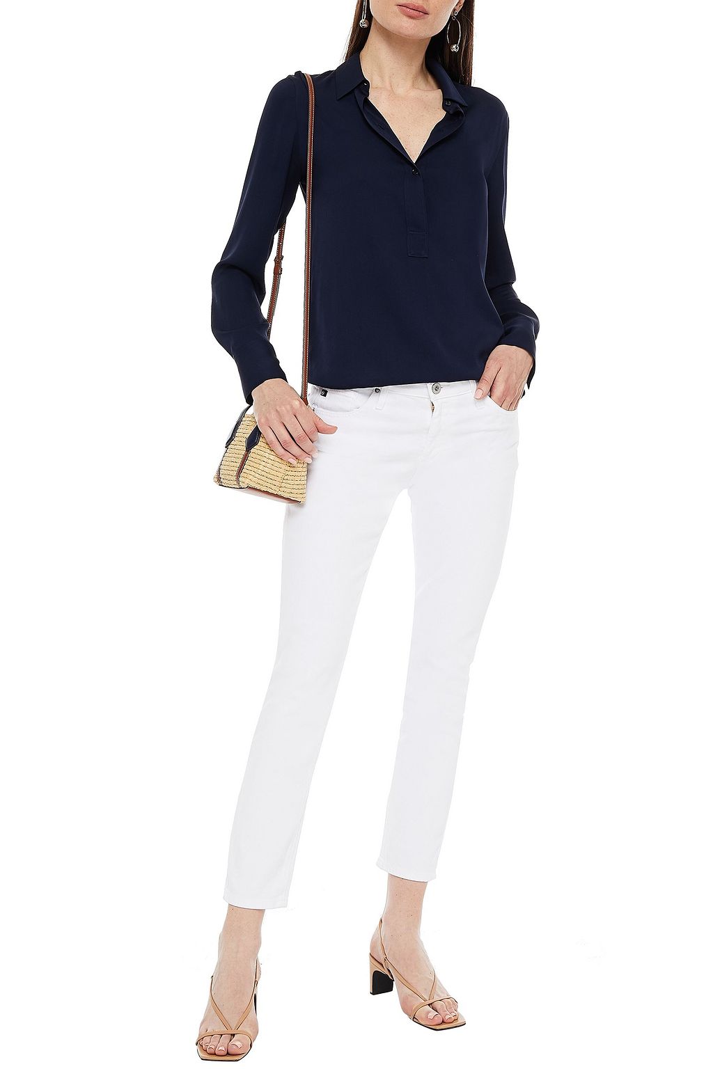AG JEANS Prima Ankle cropped mid-rise slim-leg jeans