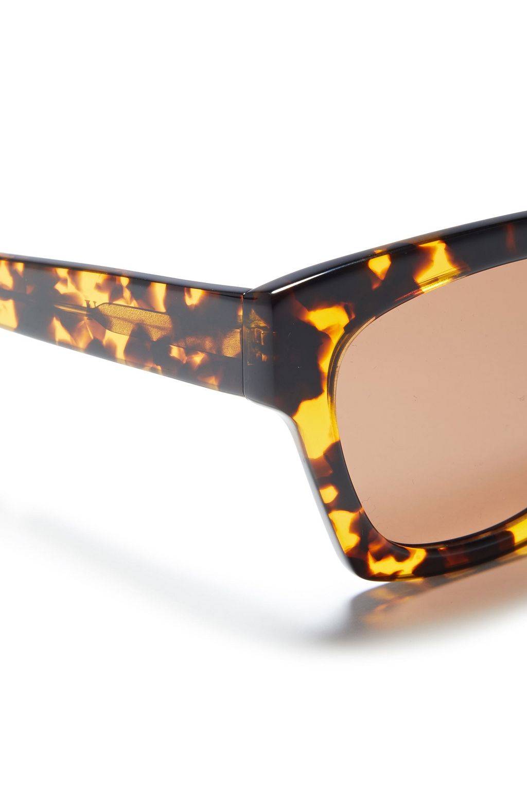 GANNI Alice square-frame tortoiseshell acetate sunglasses