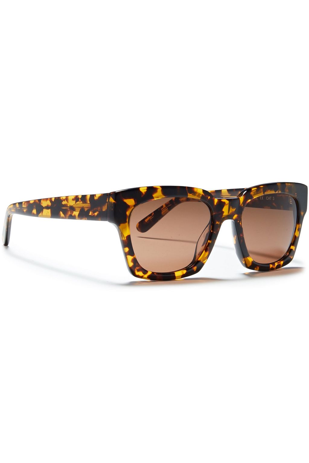 GANNI Alice square-frame tortoiseshell acetate sunglasses