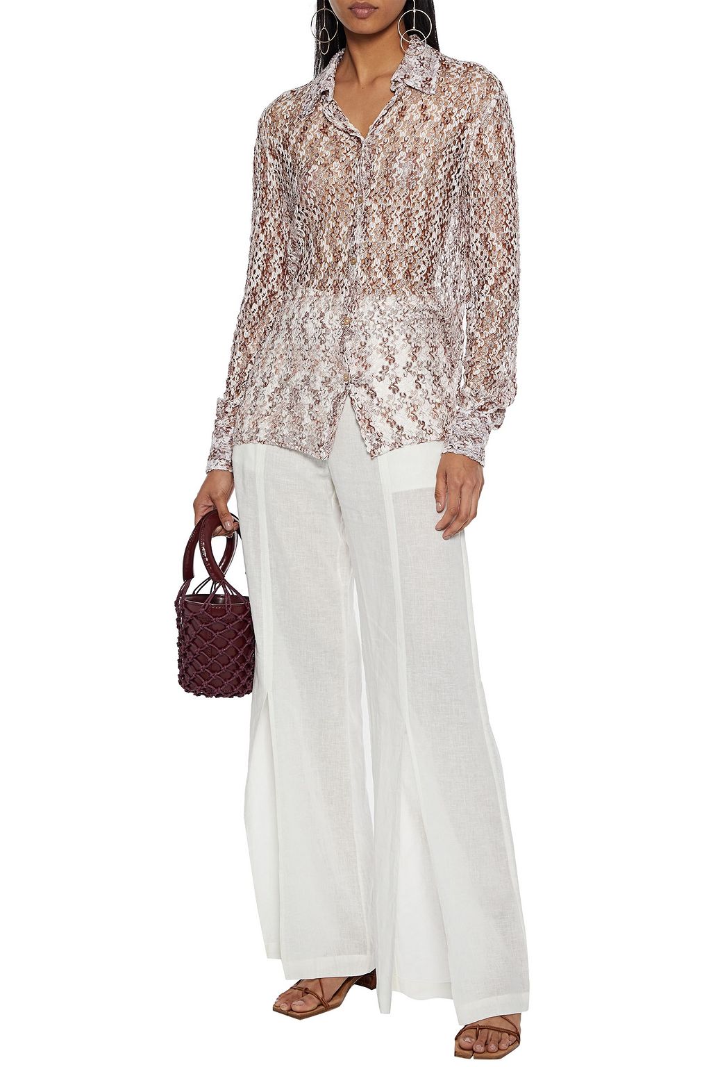 MISSONI Crochet-knit shirt