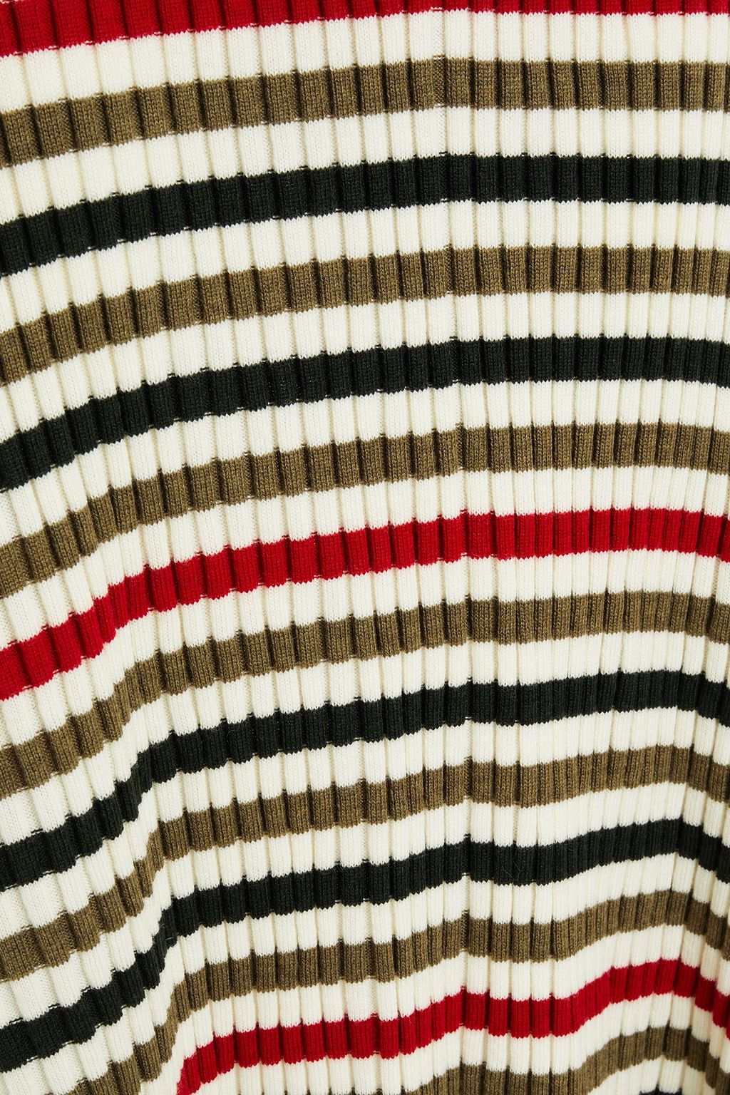 JW ANDERSON Asymmetric ribbed striped merino wool midi skirt