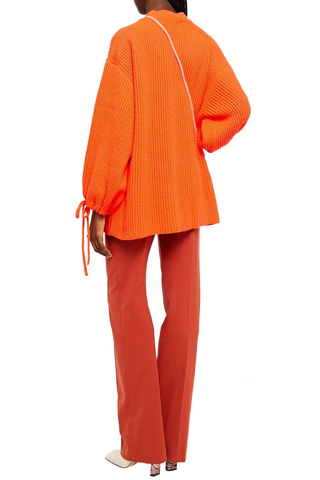 MSGM Oversized ribbed-knit sweater
