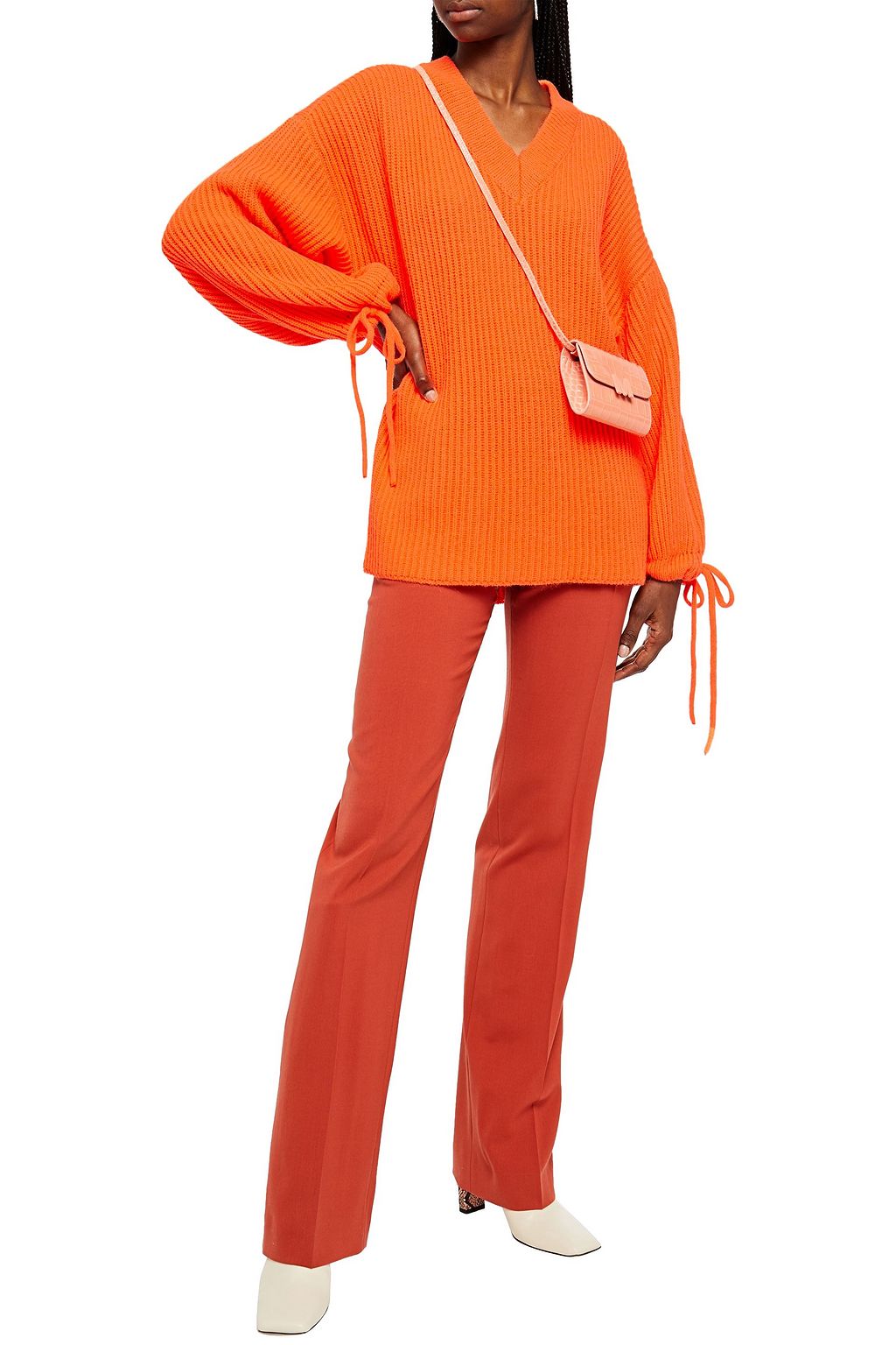 MSGM Oversized ribbed-knit sweater